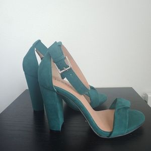 Torrid heels emerald suede